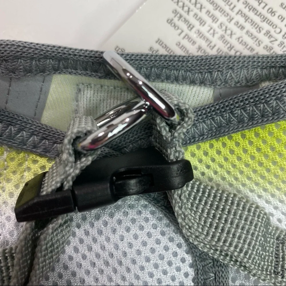 American River ultra choke free harness Sz XXS New yellow & gray Doggie Design